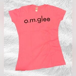 Women’s Glee TV show t-shirt, neon pink, size XL
